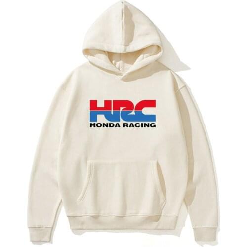New Mens Hoodie Honda Racing HRC Logo Motorcycle Brand Hoodie Mens Popular Spring and Autumn Apparel Fashion Sweater