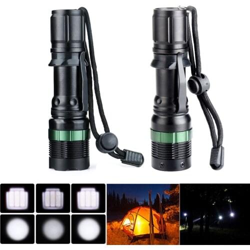 Adjustable 3000 Lumen LED Flashlight 7W Zoomable Q5 Waterproof LED Flashlight Torch Zoom Lamp Light For 3xAAA 1x18650