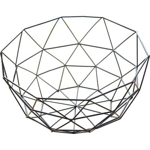 Nordic wrought iron fruit basket creative fruit plate living room coffee table home simple fruit plate snack storage basket
