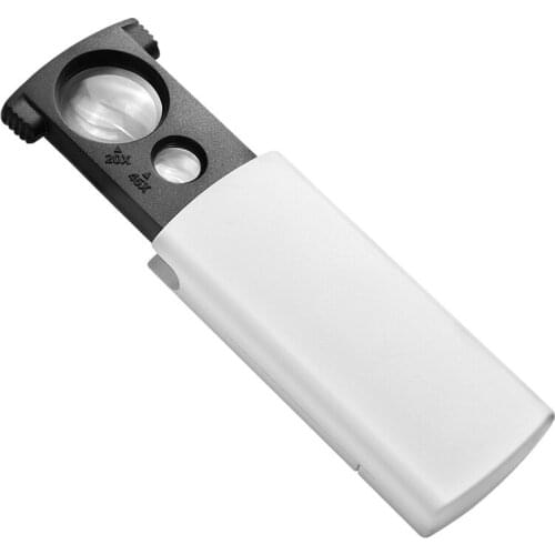 Magnifying glass with light led high magnification high-definition small mini portable jewelry antique appraisal professional