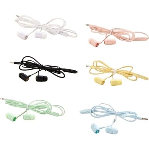 Earphones High-quality TPE Line Wires Comfort to Wear Design Adjustable Portable Listening Black Blue Green Pink Yellow