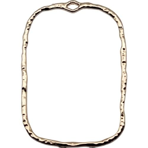 WYSIWYG 3pcs Jewelry Making DIY Handmade Craft Charms High Quality KC Gold Color 32x46mm Rectangle Pendant For Earring Making