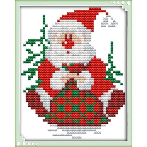 X mas Santa Claus (4) cross stitch kit 14ct 11ct count print canvas stitches embroidery DIY handmade needlework Small picture