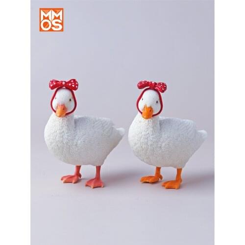Xmmos Call Duck Pet Healing Figure Linnaeus Anatidae Animal Collector Toy Resin Desktop Decoration Gift