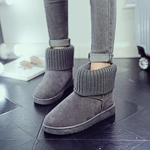 Snow Boots Women Boots Non-slip Women plush Winter Boots Fur Warm Ankle Boots For Women waterproof Booties Botas Mujer