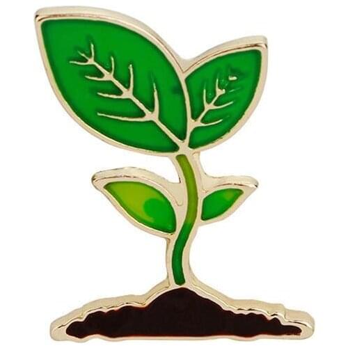 1pc Plant Leaf Shape Brooch Creative Backpack Brooch Enamel Brooch Badge Brooch Jewelry Accessories Party Dress Up