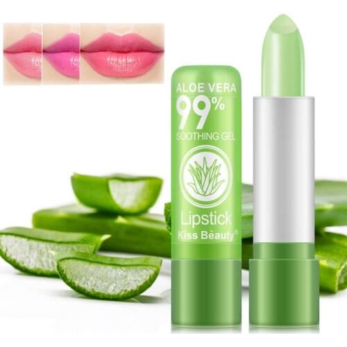 1PC Moisturizing Lip Balm Aloe Vera Lipstick Color Changing Long Lasting Lipsticks Moisture Lips Care Oil Cosmetics Makeup TSLM1
