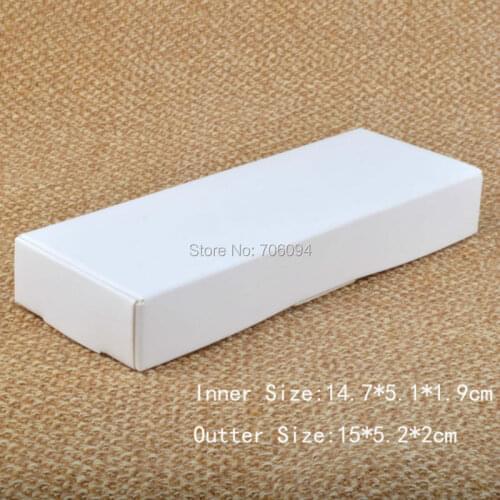 100pcs White Gift Packaging Paper Box Event Wedding Candy Chocolate Jewerly storage box handmade soap papaer box 15*5.2*2cm
