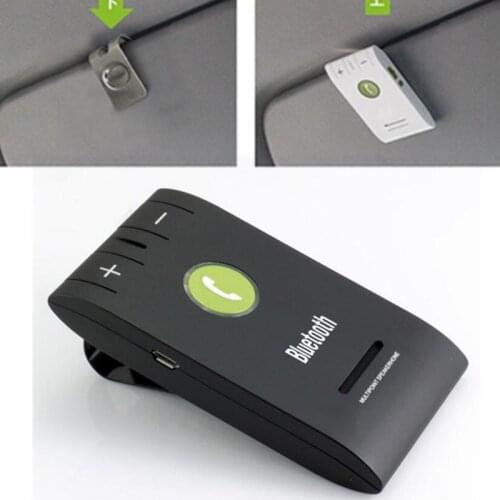 2 Sets Clip Design Hands Free Portable Bluetooth Receiver Wireless Sun-visor Car Music MP3 Player Bluetooth Speakerphone Car Kit