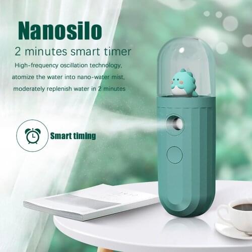 20ml Facial Sprayer Skin Mist Humidifier Cartoon Style Plastic USB Rechargeable Water Diffuser Handheld Portable Mini Humidifier