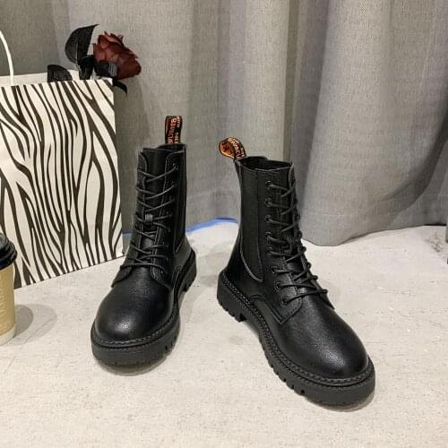 2020 Winter Fashion Womens Thick soft bottom Shoes Casual Classic Solid Color PU Leather Flat heel Woman White Shoes Sneakers