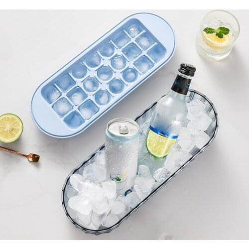 ABZS Creative Pet Ice Lattice Self Made Large Capacity Ice Block Mould Household Refrigerator Ice Box with Ice Block Box