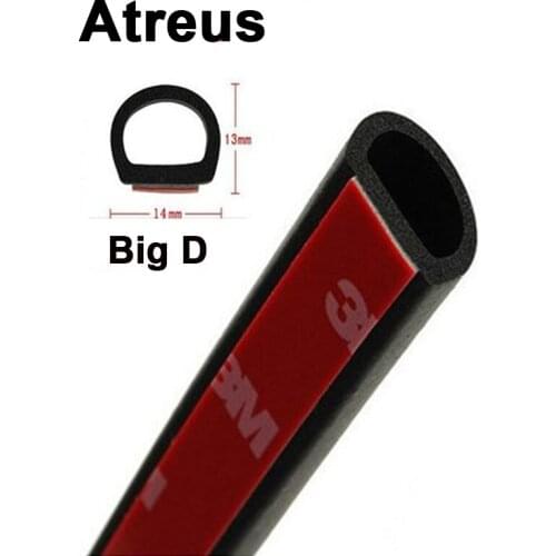Atreus 4M Z Big D 3M Adhesive Car Rubber Seal Sound Insulation Car Door Seal Strip Noise Insulation Car Sticker Accessories