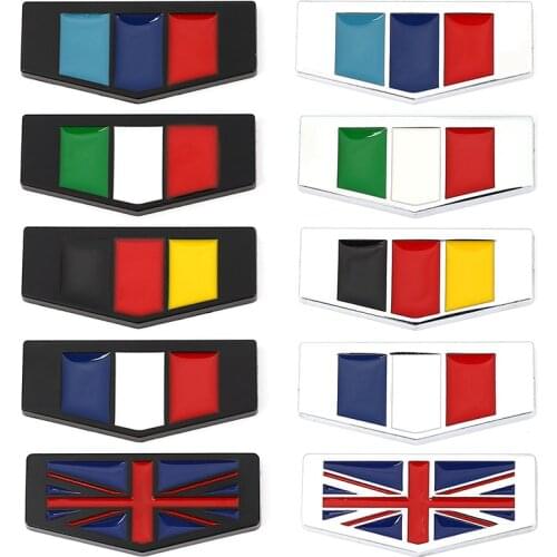 Car Sticker Italy Germany France England Flag Emblem Badge Decals for BMW Audi Honda Opel Lada Toyota Chevrolet Ford Seat Nissan