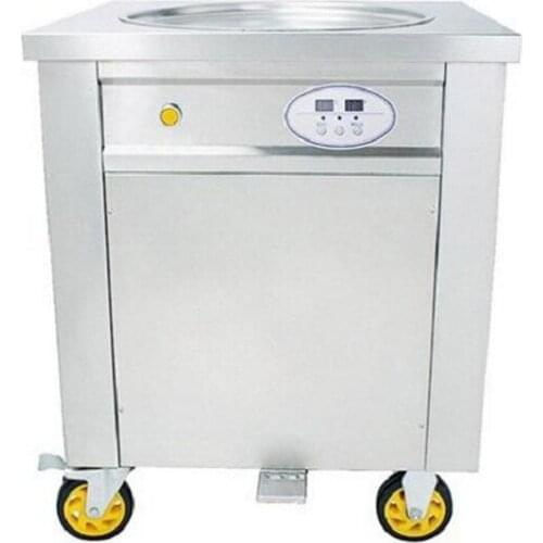 Free shipping 50cm Single square Pan rolled fried ice cream machine single pan thailand ice roll machine ice cream roll maker