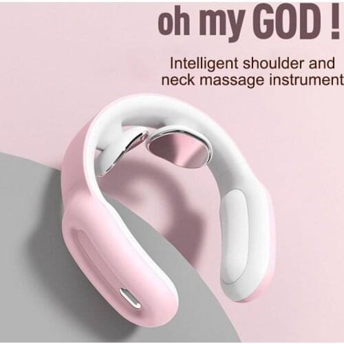 Cordless Smart Neck and Shouder Massager EMS Massage With Heating Function Portable Relaxation Tool Pain Relife Machine