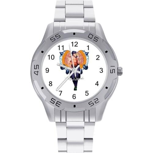 Jojo Bizarre Adventure Quartz Watch Outdoor Casual Wrist Watch Steel Photo Design Men Wristwatch