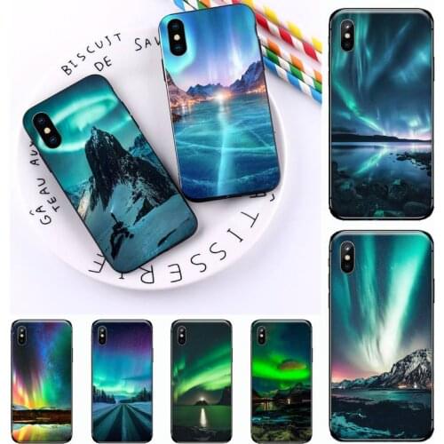 Northern lights aurora landscape Phone Case for iPhone 11 12 mini pro XS MAX 8 7 6 6S Plus X 5S SE 2020 XR