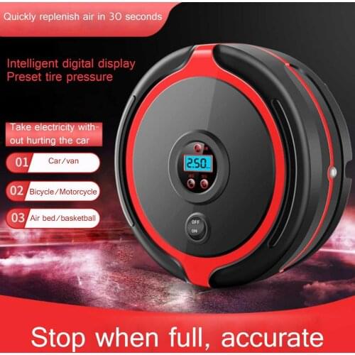 Electric Car Air Pump Portable Mini Tire Inflator Air Compressor Pressure Detection Electric Inflator Pump 1S For Bike Motorcycl