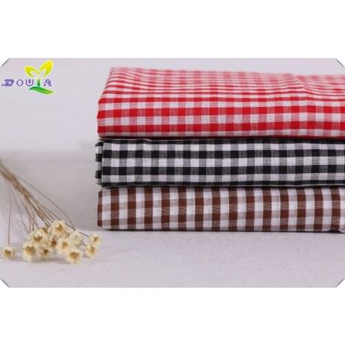 Cotton color woven fabric plaid, polychromatic childrens dress shirt fabric decoration material