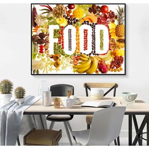 Vegetables Fruit Mushroom Kitchen Food Canvas Painting Cuadros Scandinavian Posters and Print Restauran Wall Picture Living Room