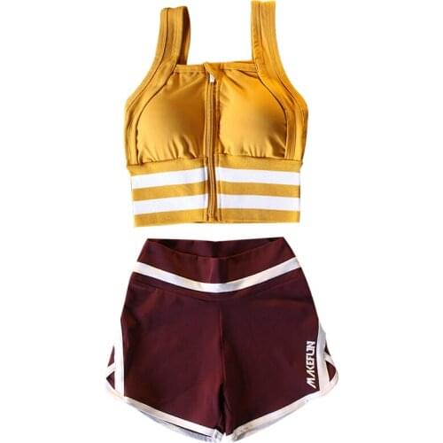 2021 Spring Summer New Large Size Double-Sided Nylon Casual Set Womens High Waist Shorts Stretch YogaTwo-Piece Sets s319