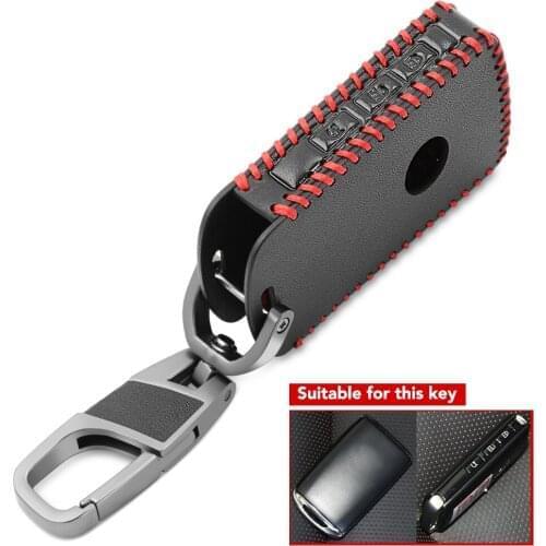 Leather Car Remote Key Case Cover for For Mazda 3 Alexa CX4 CX5 CX8 2019 2020 3Button Smart Remote Car Key