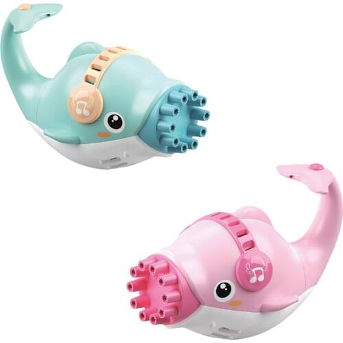 Cartoon Fish Soap Water Bubble Machine Fun Bubble Maker Summer Toys Automatic Bubble Make Blower With Cold Fan Mode For Kids