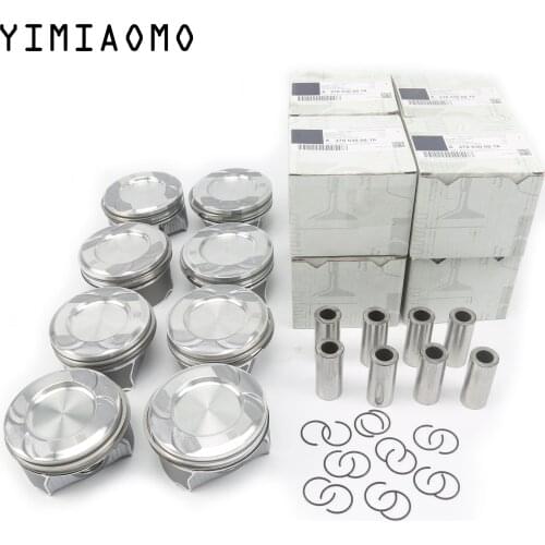 For Mercedes-Benz 4.6L 4.7L V8 Turbocharged SL500 S500 SL550 GLS550 GLE550 GL500 ML550 Pistons & Pistons Rings Set A2780301117
