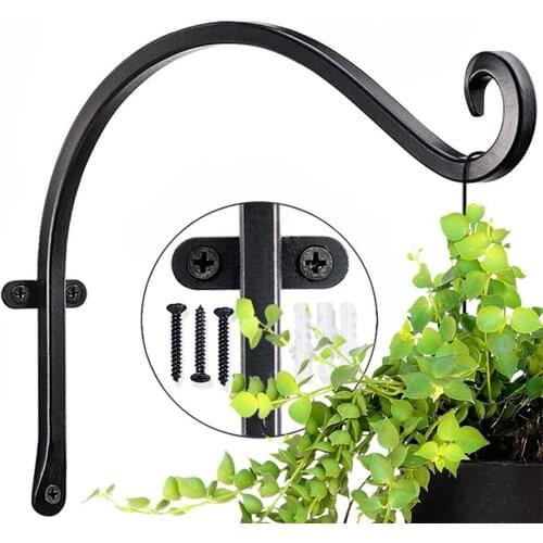 Flower Wall Bracket Garden Hanging Basket Planter Lantern Hanger Hooks Big Size 30*20cm