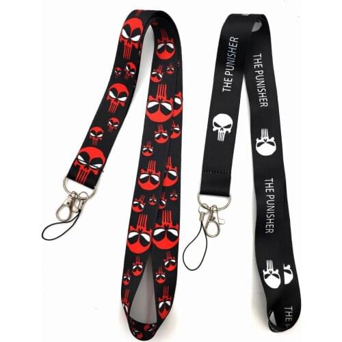 New Arrival 1 Piece High Quality Cool Skull Mobile Phone Neck Lanyard Key Chains Strap Exhibition ID Name Card Neck Lanyard