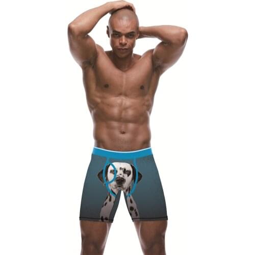 New Fashion Underpants Men Boxers animal Designer Tight Panties Male Ice Silk Boxer Long Shorts Sport Man