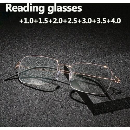 Anti Blue Light Reading Glasses Elegant Ultralight Steel Reading Glasses Men Women Vintage Classic Unisex Presbyopic Eyewear