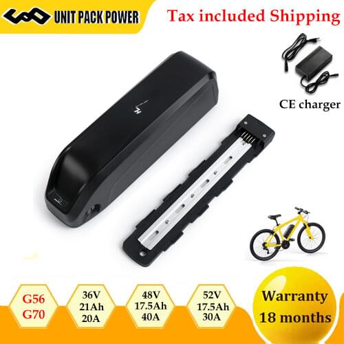 750W 52V 17Ah 48V 17Ah Hailong EBike Battery with LG Cell 48V Lithium ion Battery for 750W 500W Bafang Motor BBS02