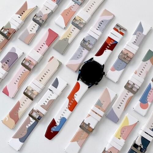 Watch Band 22mm Color Strap For Huawei GT 2 GT2 Pro Watch Strap Honor Magic 1 2 46mm amazfit GTR Gear S3 Watch Male lady Strap