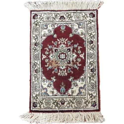 Seeykeep™ 1x1.5ft Rectangle Pure Silk Handknotted Oriental Rug-SK3036028