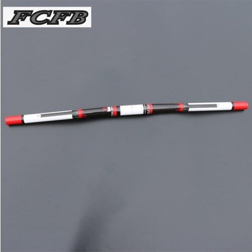 FCFB series top carbon fiber flat handlebar road bike mountain handlebar 25.4mm free shipping white + red cycling parts