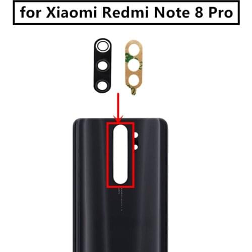 2pcs for Xiaomi Redmi note 8 pro Camera Glass Lens Back Rear Camera Glass Lens Replacement Repair Spare Parts with Glue