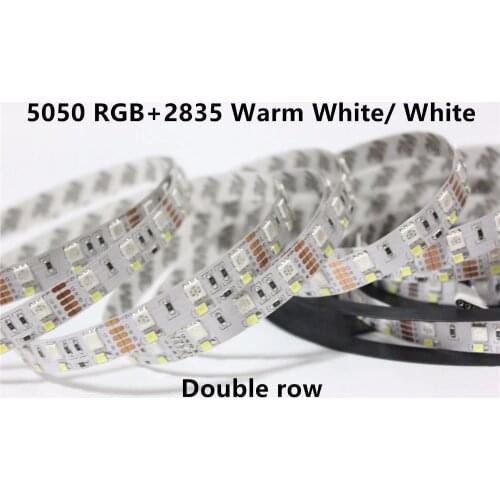 LED Strip RGBW 5050 RGB+2835 Warm White/ White 12V flexible light Double Row 120Leds/m 5m Double Row LED Strip #520