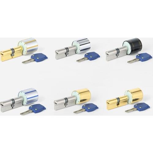 Smart lock core intelligent practical anti-theft security door lock core 128-bit encryption with key