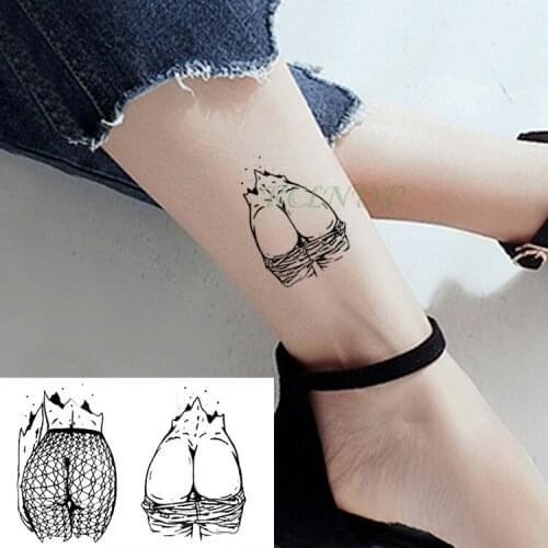 Waterproof Temporary Tattoo Sticker Sexy Buttocks Tatto Flash Tattoos Hips Fake Tatoo Tatouage Body Art For Girl Men Women