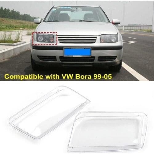 Headlight Cover Clear Lens Protective Plastic Replacement Headlamp Lens Shell Lampshade 1J5941017AH 1J5941017BH for VW Bora 99-0