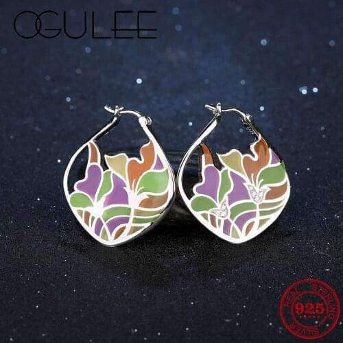 Womens Clip Earrings Hot 100% 925 Sterling Silver Full of vitality flowers fashion Zirconia clips For Earings jewelry Party 2020