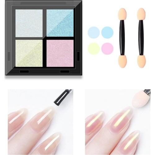 1 Box Color Nail Mirror Glitter Powder Nail Art Polishing Pigment Chrome Flakes Solid Nail Powder Pigment Dust DIY Decorations