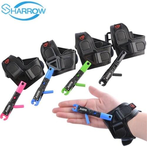 1pc 360degree Rotatable Bow Release Aids Compound Bow Shooting Aluminum Trigger Calipers Release for Archery Hunting Accessories