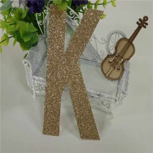 1000piece Upper Case Letters K in Gold color Glitter Crystals Alphabet Letter For Banners/Garlands Hanging Birthday Party Decora