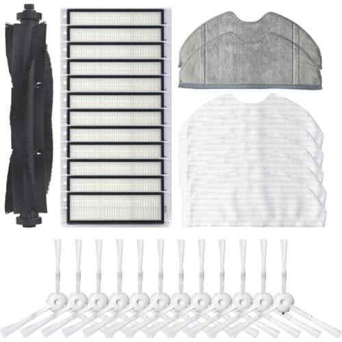 For 360 S5 S7 Robot Vacuum Cleaner Main Brush Roller Brush Side Brush HEPA Filter Mop Cloth Accessories