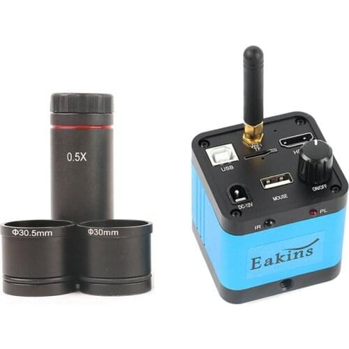 HDMI USB 36MP 1080P 60FPS WIFI Video Microscope Camera Electronic Eyepiece + 0.5X C mount Lens For Biological Microscope