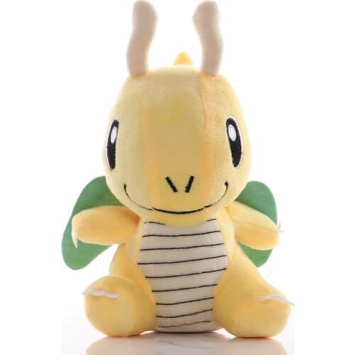 20cm TAKARA TOMY Pokemon Dragonite Plush Toys Soft Stuffed Animals Toys Doll Gifts for Children Kids