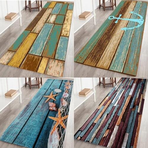 Area Rug For Living room Vintage Dining Bathroom Room Carpet Shaggy Soft Area Rug Retro Rectangle Floor Mat Anti Slip 60*180CM